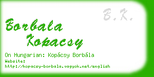 borbala kopacsy business card